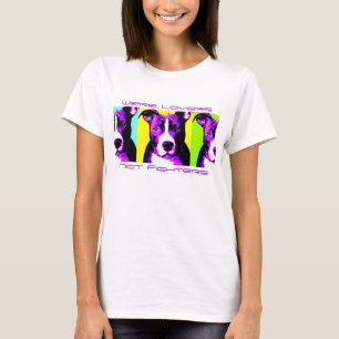 Camisa colorida do pitbull dos lutadores dos