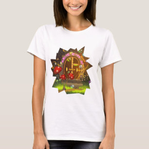 Camisa Colorida Fantasia com Portas Abertas Fechad