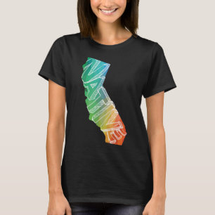 Camisa Colorida Nativa Com Amor da Califórnia