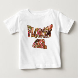 Camisa com Babado de Menina das Flores com Letras 