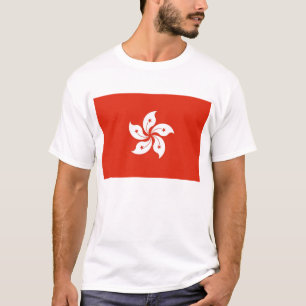 Camisa com bandeira de Hong Kong, China