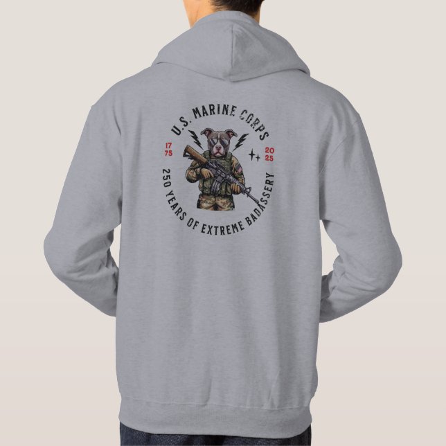 Camisa com Capuz Cachorro Camuflado 250 Anos de Br (Verso)
