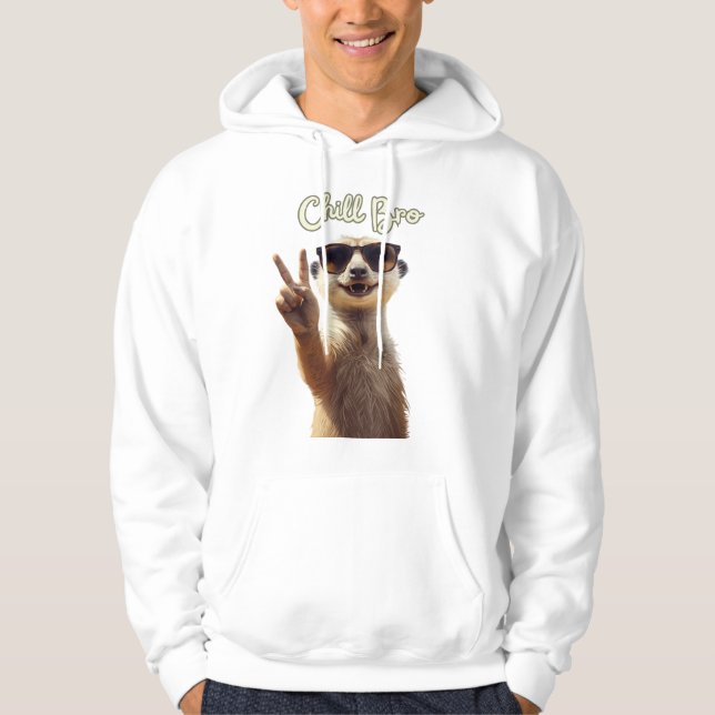 Camisa com capuz engraçada de preguiça - Chill Bro (Frente)