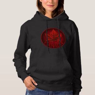 Camisa com Capuz Feminina Folha de Bordo do Canadá
