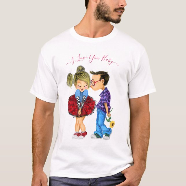 Camisa com Casal romântico - Eu te amo (Frente)