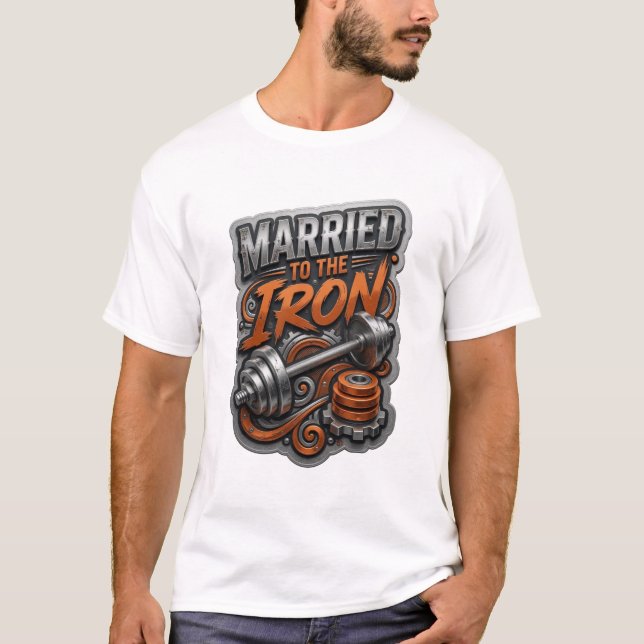 Camisa com Citação Artística Prata CASADO COM O FE (Frente)
