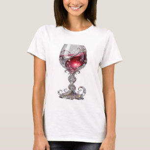 Camisa com Citação de COPO DE VINHO TINTO em Prata