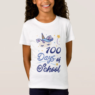 Camisa com citação de escola fofa de unicórnio