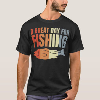 Camisa com citação de pesca retrô masculino