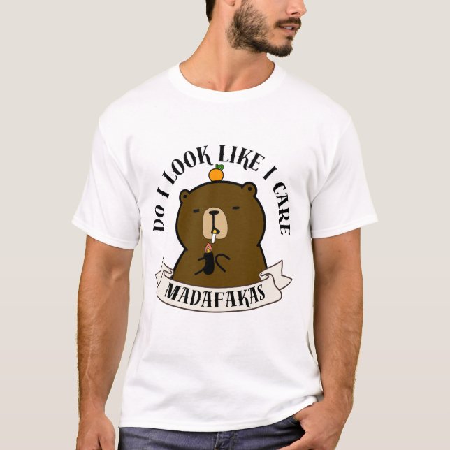 Camisa com Citação de Urso Engraçado 'Pareço Me Im (Frente)
