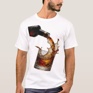 Camisa com Citação Moderno Ouro WHISKY SPLASH
