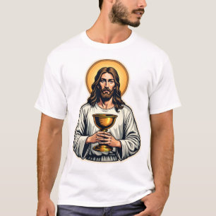 Camisa com Crista do Cálice de Jesus com Gravação 
