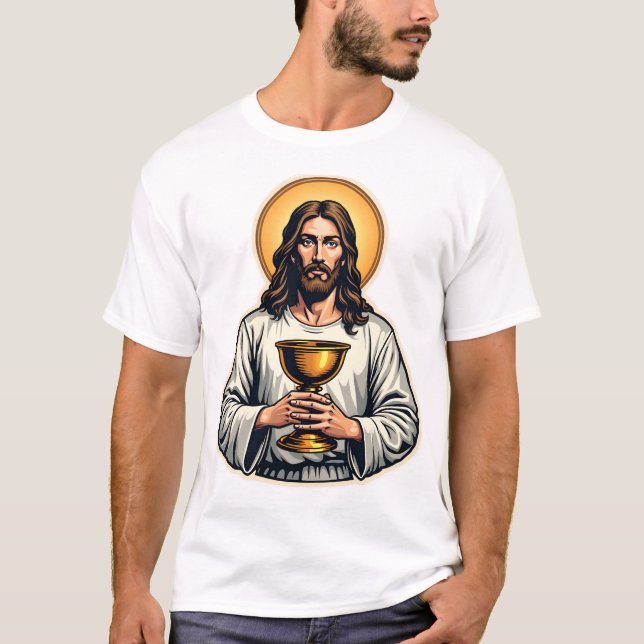 Camisa com Crista do Cálice de Jesus com Gravação  (Frente)