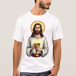 Camisa com Crista do Cálice de Jesus com Gravação 