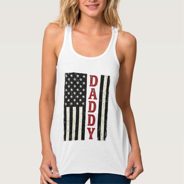 Camisa com Desenho da Bandeira Americana Distresse (Frente)