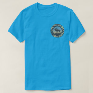 Camisa com Desenho de Alce e Camuflagem