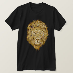 Camisa com Desenho de Cabeça de Leão