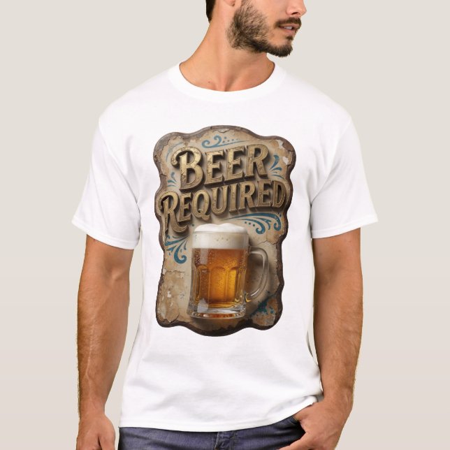 Camisa com design de CERVEJA LINDA OBRIGATÓRIA (Frente)