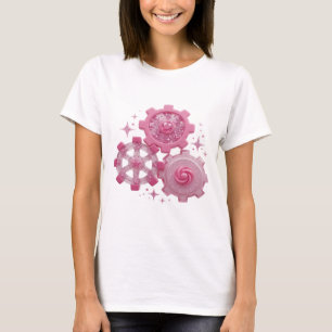 Camisa com Design de Estrelas e Engrenagens Pratea