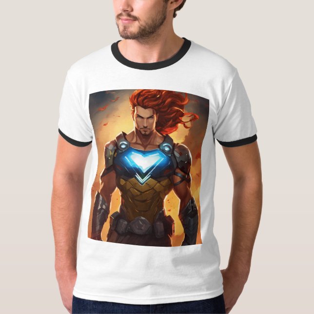 Camisa com design de super-herói (Frente)