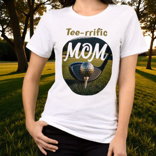 Camisa com design de taco e bola de golfe no tee