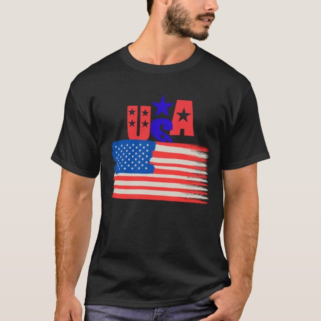 Camisa com Design do Dia da Memória dos EUA (Frente)