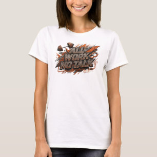 Camisa com Design Rosa Atraente ALL WORK NO TALK