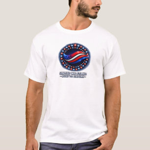 Camisa com Emblema de Círculo de Estrelas Patrióti