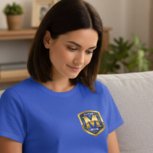 Camisa com Emblema de Super Mãe no Peito