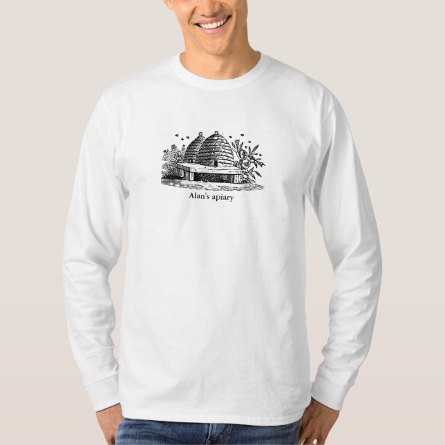 Camisa com imagem do vintage de uma colmeia (Frente)