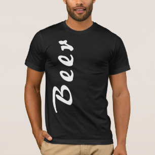 Camisa com Impressão de Letra de Cerveja Artística