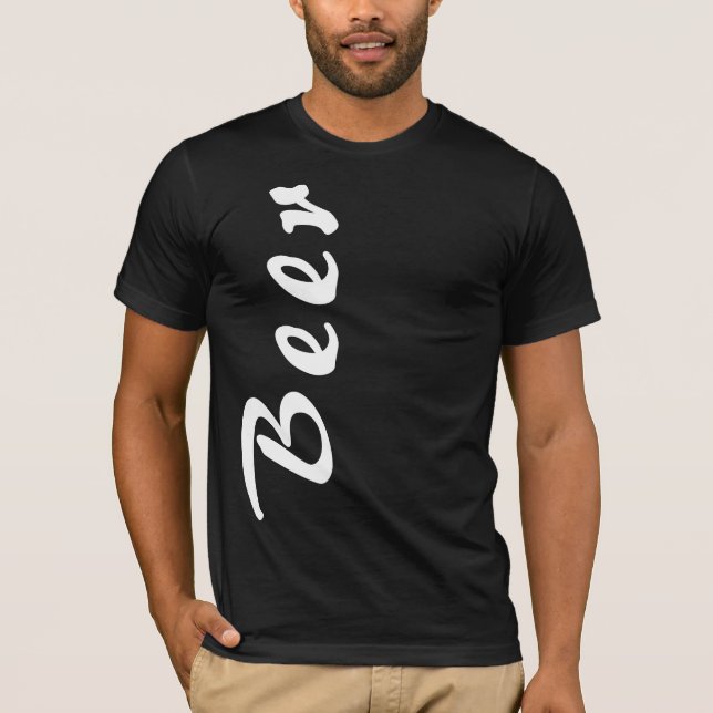 Camisa com Impressão de Letra de Cerveja Artística (Frente)
