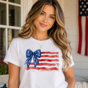 Camisa com Laço Patriótico Bandeira