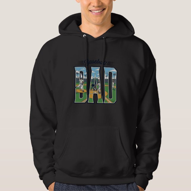 Camisa com Letra Gravada para Pai de Beisebol Vint (Frente)
