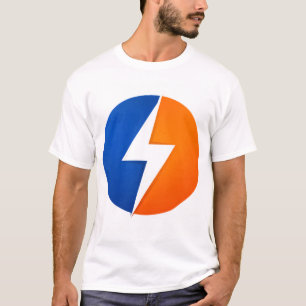 Camisa com Logotipo de Círculo de Relâmpago Dividi