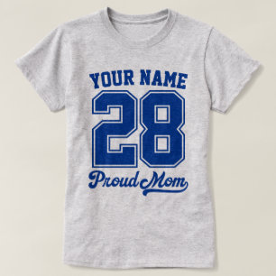 Camisa com Nome e Número Personalizado, Mãe Orgulh