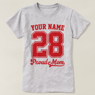 Camisa com Nome e Número Personalizados, Mãe Orgul