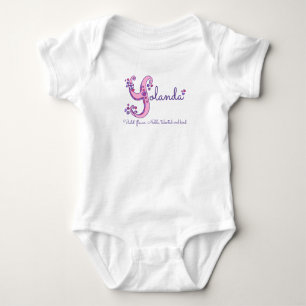 Camisa com o nome de menina Yolanda e significado