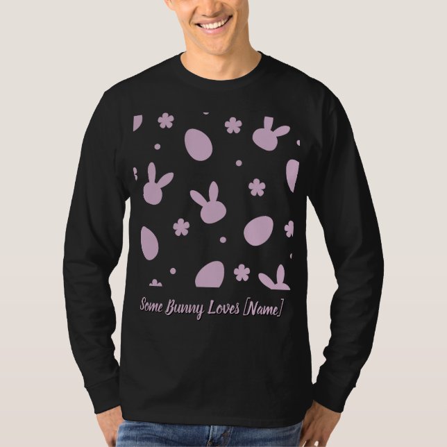 Camisa com Padrão de Coelho de Páscoa Fofo – Coelh (Frente)