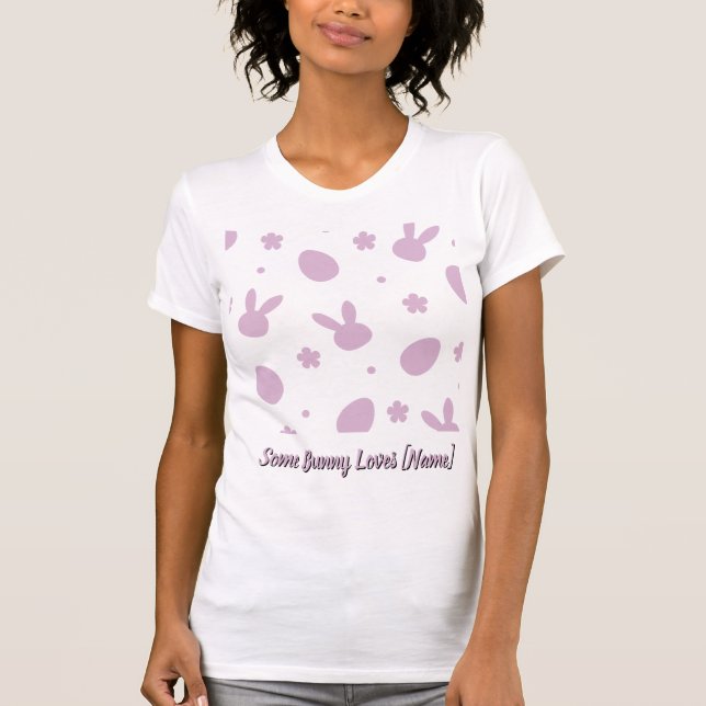 Camisa com Padrão Fofo de Coelho de Páscoa – Coelh (Frente)