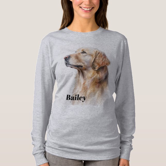 Camisa com Retrato Personalizado do Cachorro – Nom (Frente)