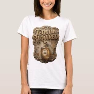 Camisa com Slogan Witty Gold TEQUILA NECESSÁRIO
