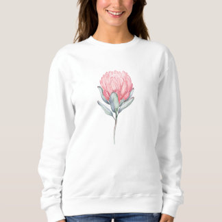 Camisa com uma flor delicada em cores pastel.