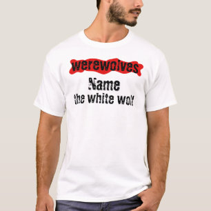 camisa com uma fotografia de um lobo