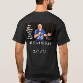 Camisa comemorativa de Rich/Rocco do DJ Rockin