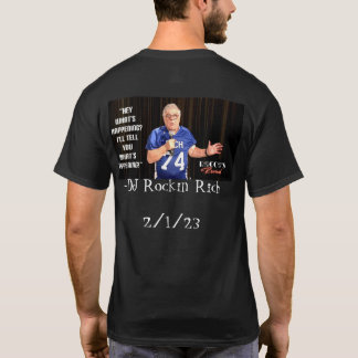 Camisa comemorativa de Rich/Rocco do DJ Rockin
