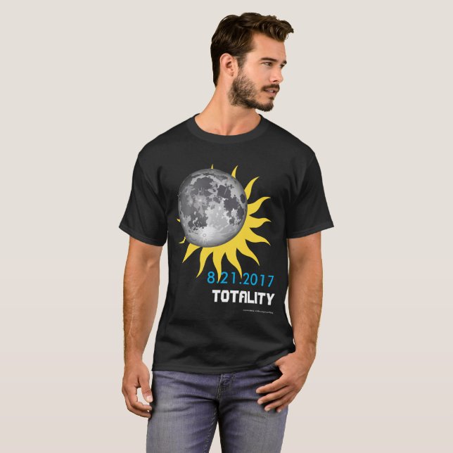 Camisa comemorativa do eclipse total 2017 da (Frente Completa)