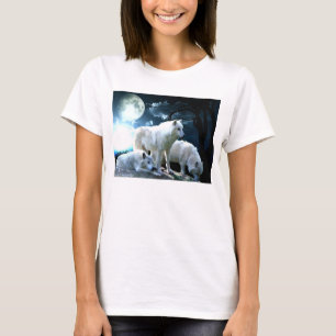 Camisa completa da Longo-Capa da lua do lobo