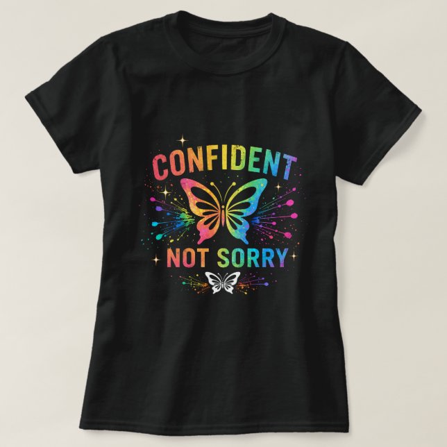 Camisa Confidente Não Desculpe Borboleta 0047713 (Frente do Design)
