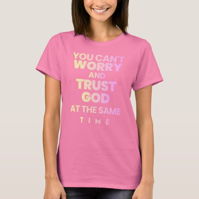 Camisa Confie em Deus Rosa (Frente)